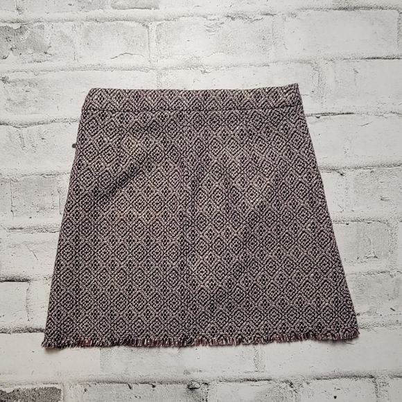 Mango Tweed Mini Skirt With Raw Hem - Picture 2 of 4